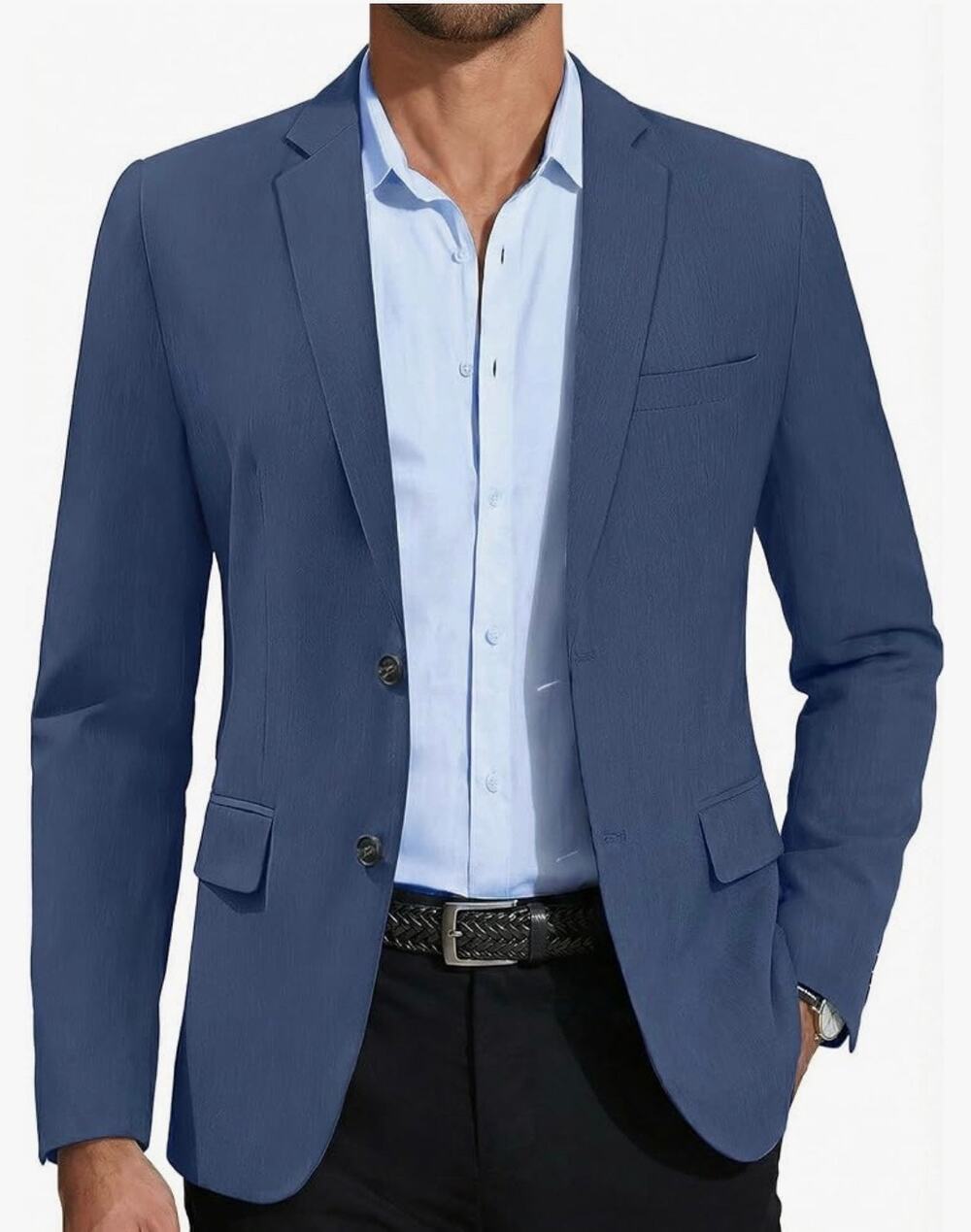Coofandy Mens Casual Blazer Sport Coat Jacket Lightweight Suit Size 2XL Slim Fit